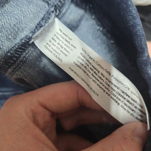 EILEEN FISHER Jegging Organic Cotton Stretch Denim Skinny Elastic Waist Blue - Picture 4 of 4